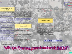 Exposition de la lutte des 1500 Frs pour tous à SNECMA en 1988