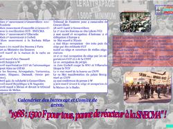 Exposition de la lutte des 1500 Frs pour tous à SNECMA en 1988