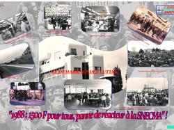 Exposition de la lutte des 1500 Frs pour tous à SNECMA en 1988