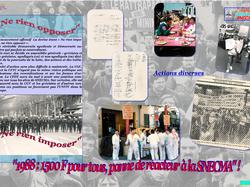 Exposition de la lutte des 1500 Frs pour tous à SNECMA en 1988