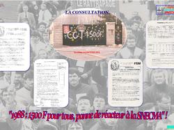 Exposition de la lutte des 1500 Frs pour tous à SNECMA en 1988